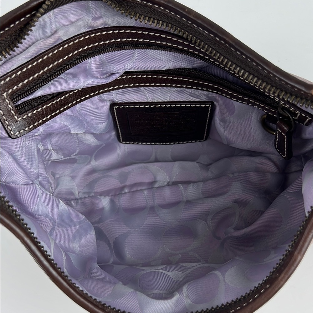 Coach Y2K Suede Pastel Lavender Pink Mini Small Hobo Shoulder Bag 9658 - Picture 11 of 16